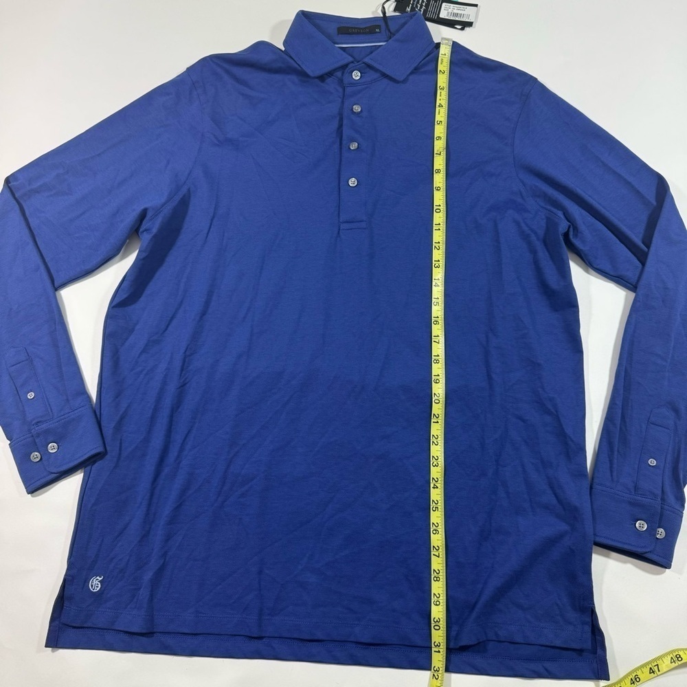 New Greyson Omaha Long Sleeve Polo Shirt Emperor Blue - Picture 8 of 8